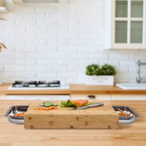 3-in-1 Cutting Board with Storage Trays